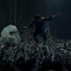 Daryl (Norman Reedus) goes surfing, except in a cave and also his surfboard is zombies.